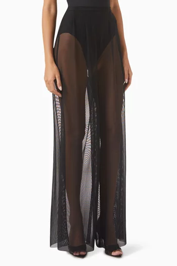 Pleated Pants in Mesh