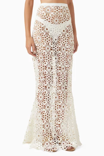 تنورة أوبي طويلة كروشيه