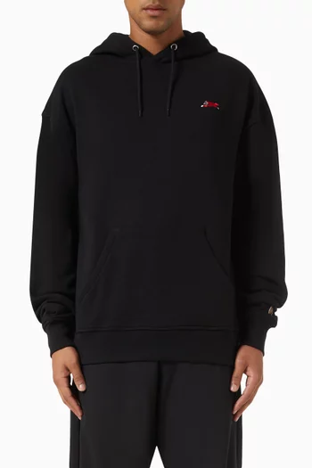 Small Running Dog Popover Hoodie in Cotton