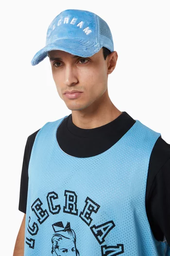 Logo Trucker Cap in Faux-fur and Mesh