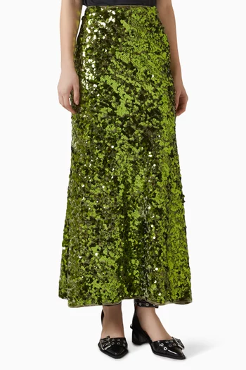 Sequin-embellished Maxi Dress