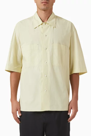 Convertible Shirt in Cotton-poplin