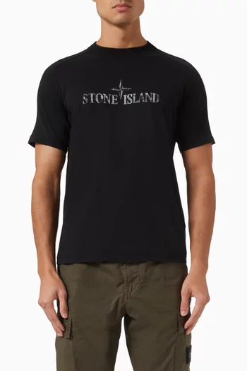 Embroidered-logo T-shirt in Cotton