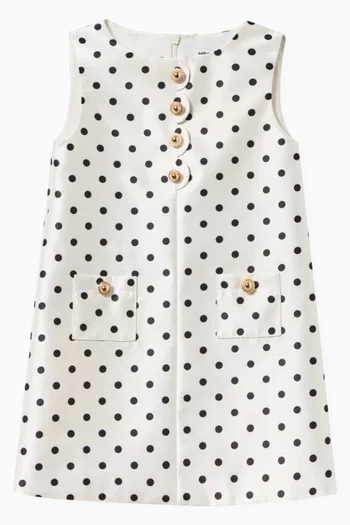 Polka-dot Shift Dress in Taffeta