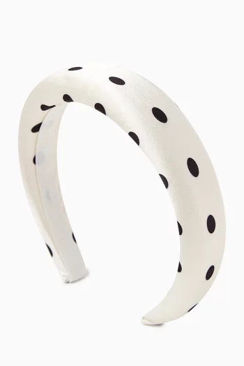 Polka-dot Headband in Taffeta