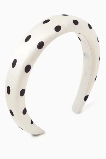 Polka-dot Headband in Taffeta