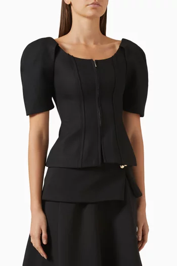 Amber Zip Top