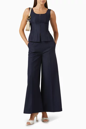 Citrine Top in Denim-twill