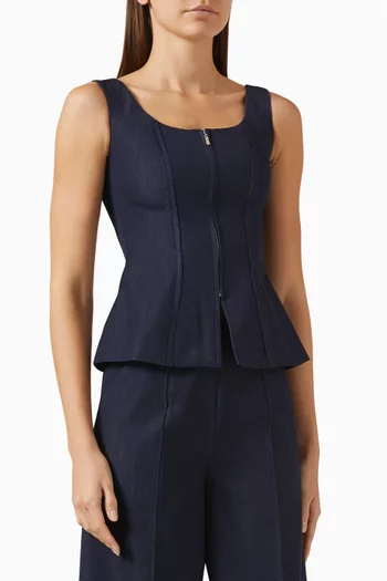 Citrine Top in Denim-twill
