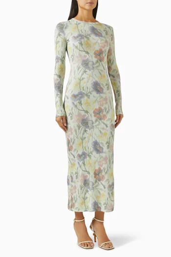 Floral Midi Tube Dress