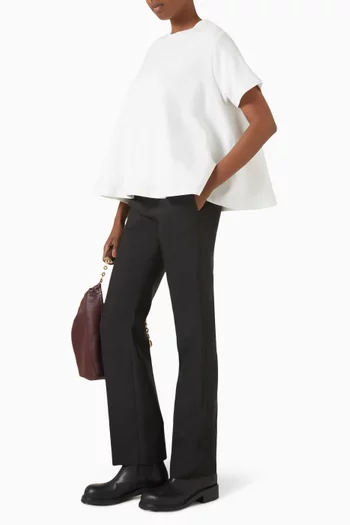 Slim Tailored Pants in Wool & Silk
