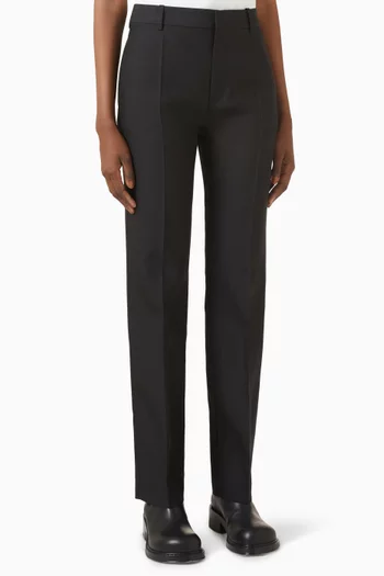 Slim Tailored Pants in Wool & Silk