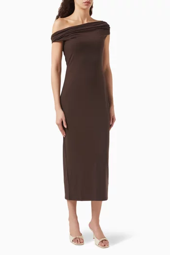 Jamen Knit Midi Dress in Jersey