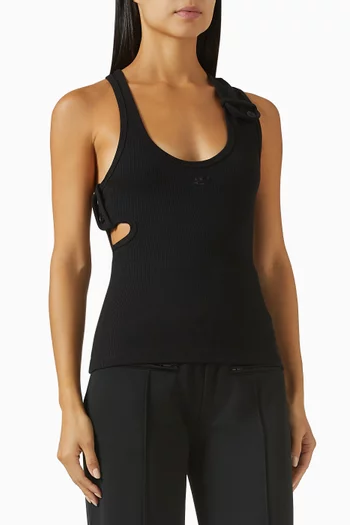 90's Double-buckle Tank Top in Cotton Blend