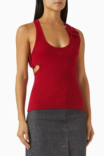 90's Double-buckle Tank Top in Cotton Blend