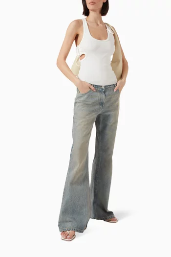 90's Double-buckle Tank Top in Cotton Blend
