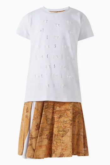 T-shirt & Skirt Set in Cotton Jersey