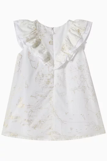 Geo Flared Dress in Cotton