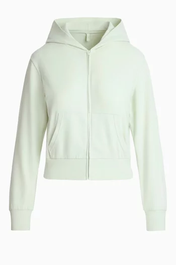 Cotton Jersey Zip-up Hoodie
