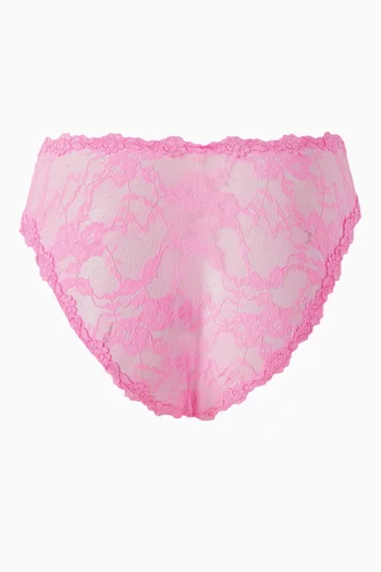 Stretch Lace Dipped Thong