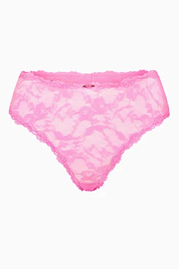 Stretch Lace Dipped Thong