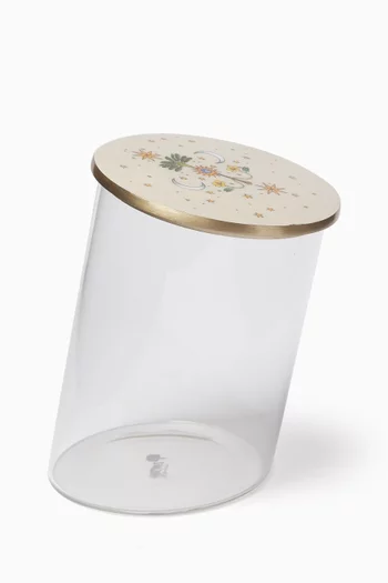 Nouri Palm-tree Slanted Jar in Glass