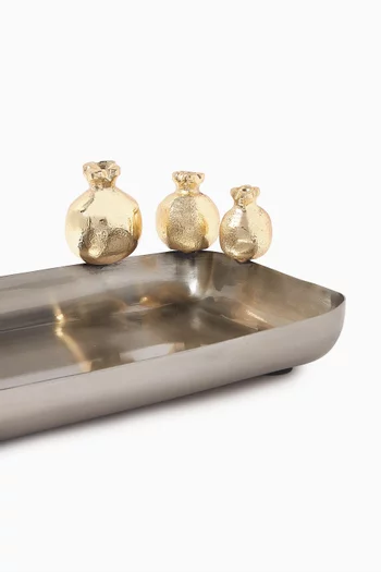Large Pomegranate Tray in Stainless-steel