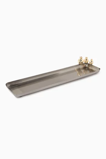 Large Pomegranate Tray in Stainless-steel