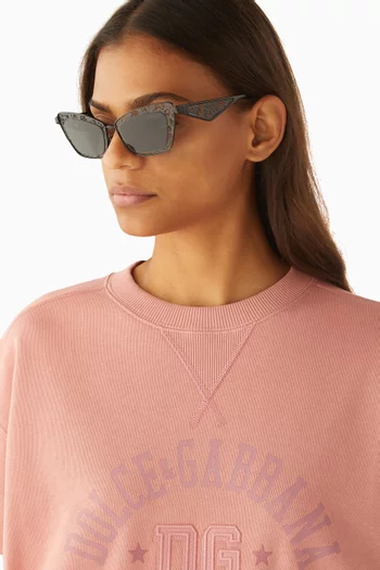 Cat-eye Sunglasses in Metal
