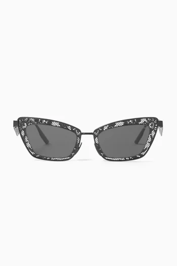 Cat-eye Sunglasses in Metal