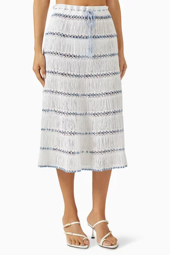 Elsa Midi Skirt in Crochet