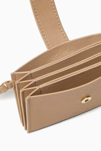 Extra 5 Gusset Card Holder in Grained Calfskin