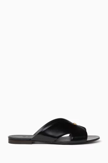 Vera Sandals in Glazed Leather