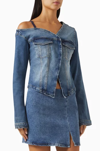 Asymmetric Shirt in Denim