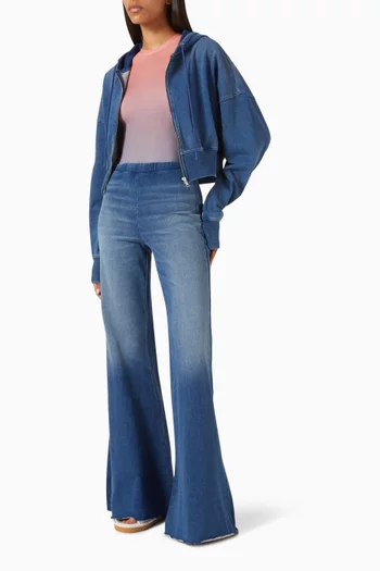 Jeanius Pull-on Flare Pants in Cotton