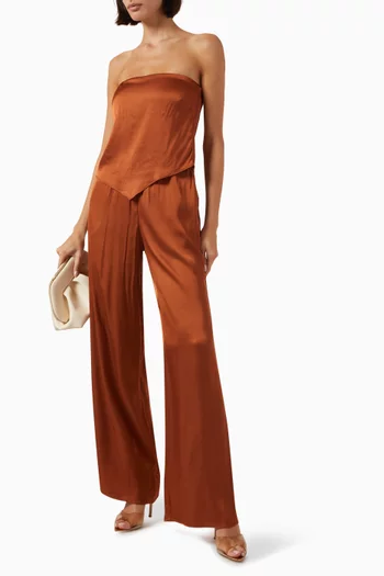 Pull-on Pants in Satin