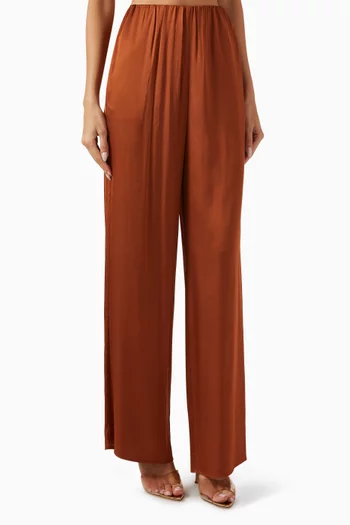 Pull-on Pants in Satin