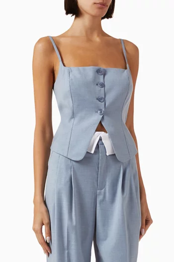 بلوزة كاميسول قماش بدل تويل