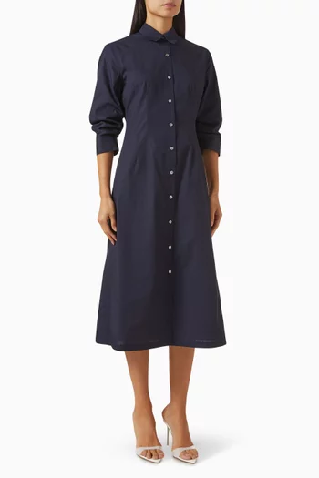 Midi Shirtdress in Poplin