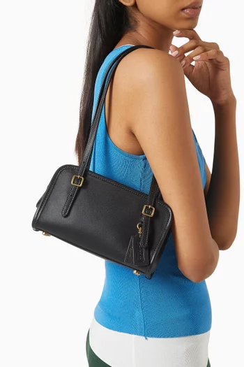 Swing Zip Shoulder Bag in Leather