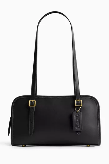 Swing Zip Shoulder Bag in Leather