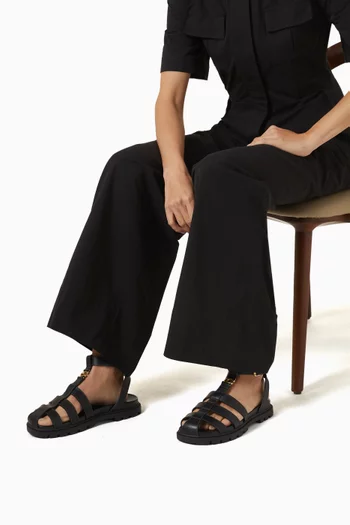 Sculpted C Fisherman Sandals in Leather