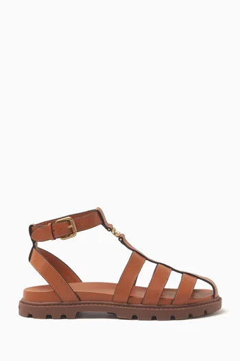 Sculpted C Fisherman Sandals in Leather