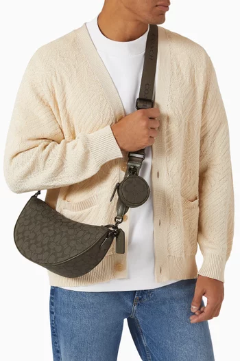 Hall Soft Sling Bag in Signature Jacquard