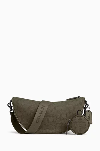 Hall Soft Sling Bag in Signature Jacquard