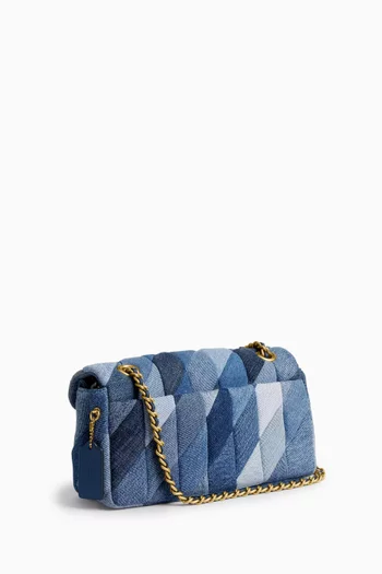 Tabby 26 Quilted Shoulder Bag in Denim