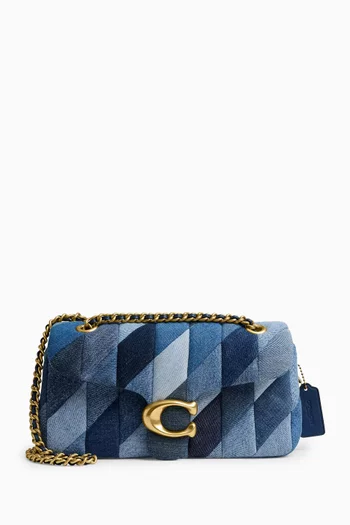 Tabby 26 Quilted Shoulder Bag in Denim