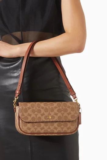 Brook Flap Shoulder Bag in Signature Canvas