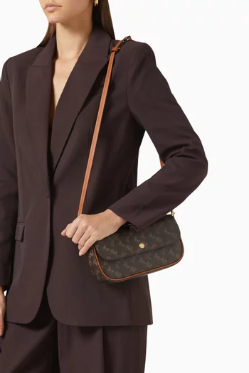 Brook Flap Shoulder Bag in Signature Canvas