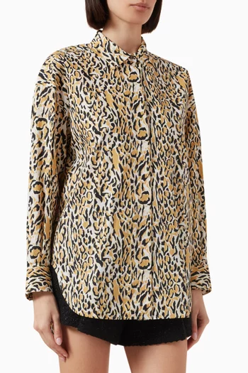 Leopard-print Shirt in Cotton